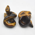 HY New Natural Yellow tiger Eye Vivid Snake Used for Decoration 50*34*34mm Precious Stone Crafts