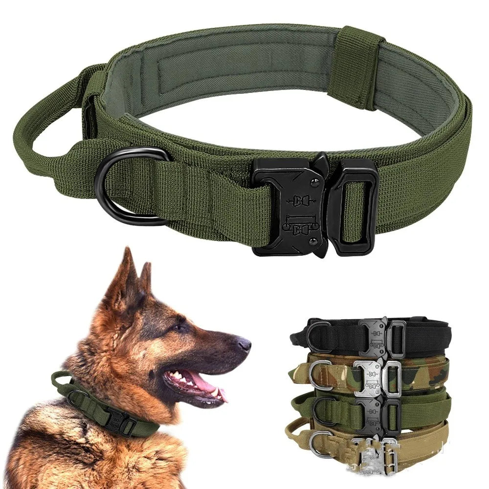 Tactical Collar Outdoor Training Equipment Pet Dog Collar Nylon Pet Leash