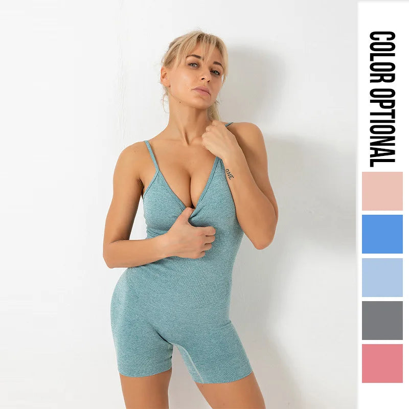GC Ropa Deportiva Mujer Tendencia 2022 Breathable Yoga Jumpsuits Leggins Para Mujer Push up Workout Jumpsuit Enterizo Deportivo