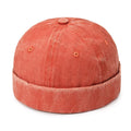 Hot Sale Washed Cotton Cap Without Brim Visorless Docker Hats Vintage Distressed Brimless Baseball Caps With Custom logo