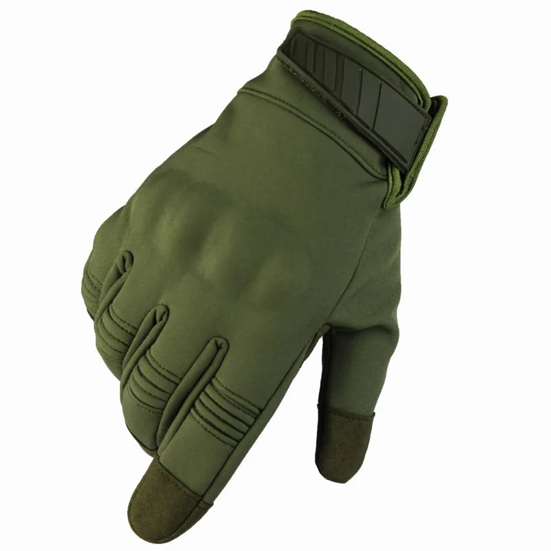 Tactical Camouflage Wrist-Length Gloves Breathable Wind Water-Proof Anti-Slip Durable Nylon/Rubber for Winter Motorcycle Outdoor
