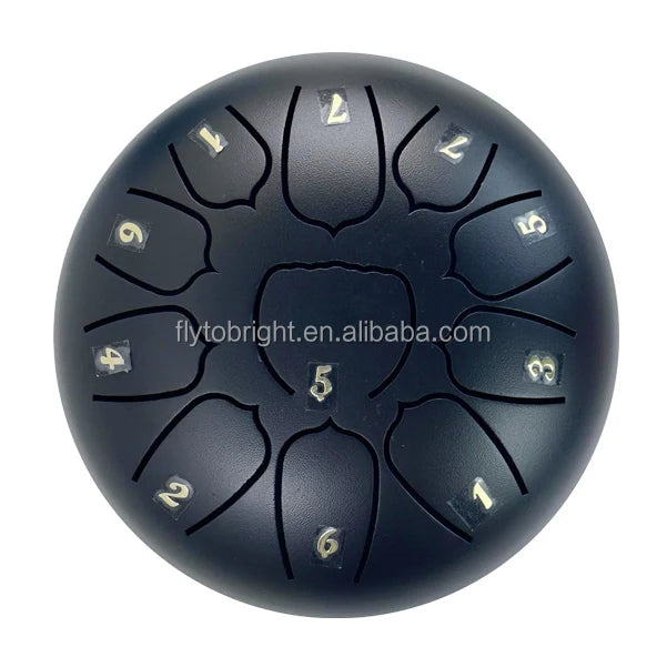 Factory Offer Wholesale White 6 Inch (15cm) 11Note/ Tongue Black C Major Steel Tongue Drum