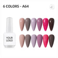 JTING Professional OEM Free Sample Design Soak Off Uv Polish Nail Gel Polish Set 6colors Supplies Nails Wholesale