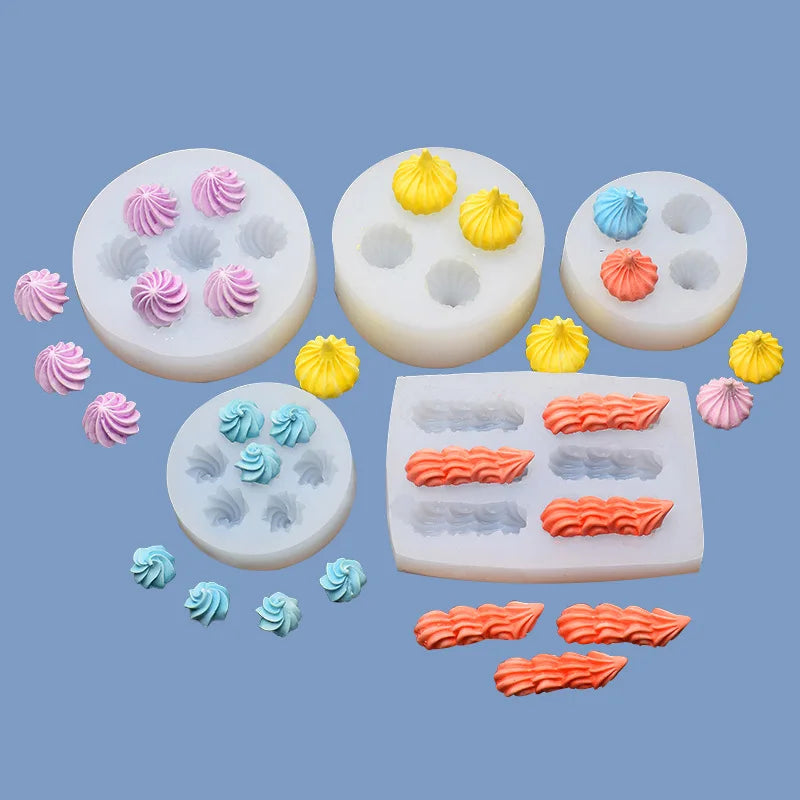 HY Mini Size Ice Cream Cone Keychain Resin Molds Popsicles Food Play Pendant Mold Silicone Baking Set