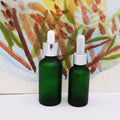 Frosted Green 20ml 30ml Glass Serum Pump Bottle