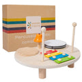 Custom Multi-Functional Wooden Children's Music Educational Percussion Instruments for Infant & Toddler Drum Set Table Toys
