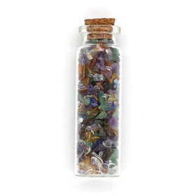 DIY Crystal Gemstone Perfume Bottle Glass Essential Oil Gemstone Mixed Stones Roller Ball Bottle Semiprecious Stone Crafts