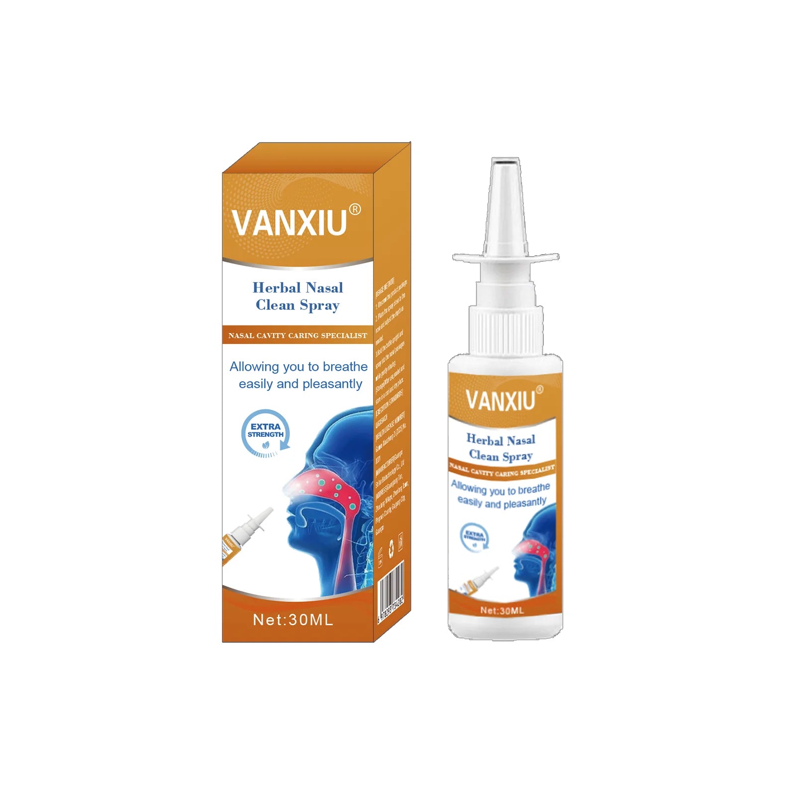 Brand New Herbal Nasal Clean Spray Soothing Nasal Congestion Clear Lung Detoxification Breathing Naturally Nose Care Spray