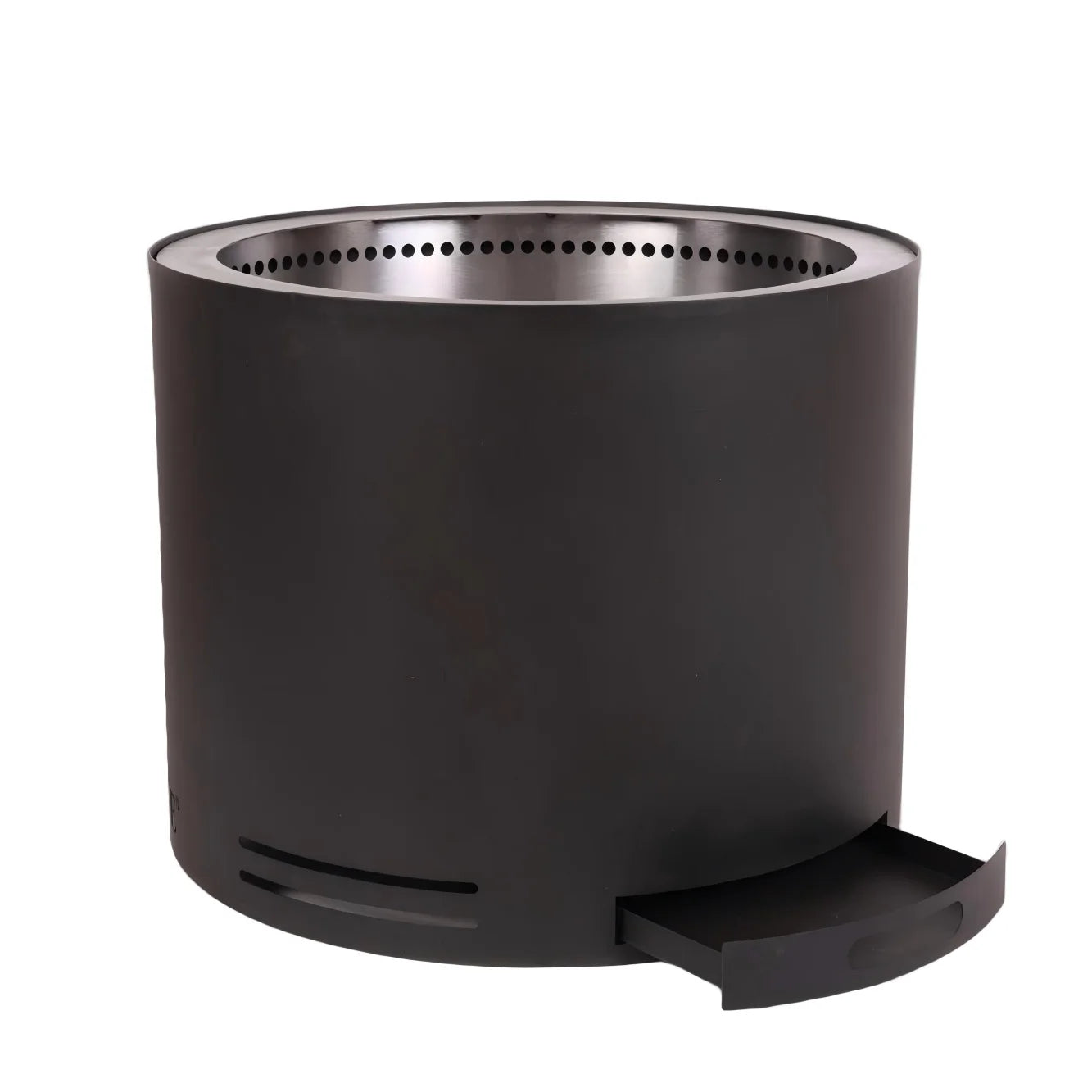 Kingjoy 49cm Double Layer Smokeless Black Steel Wood Fire Pit