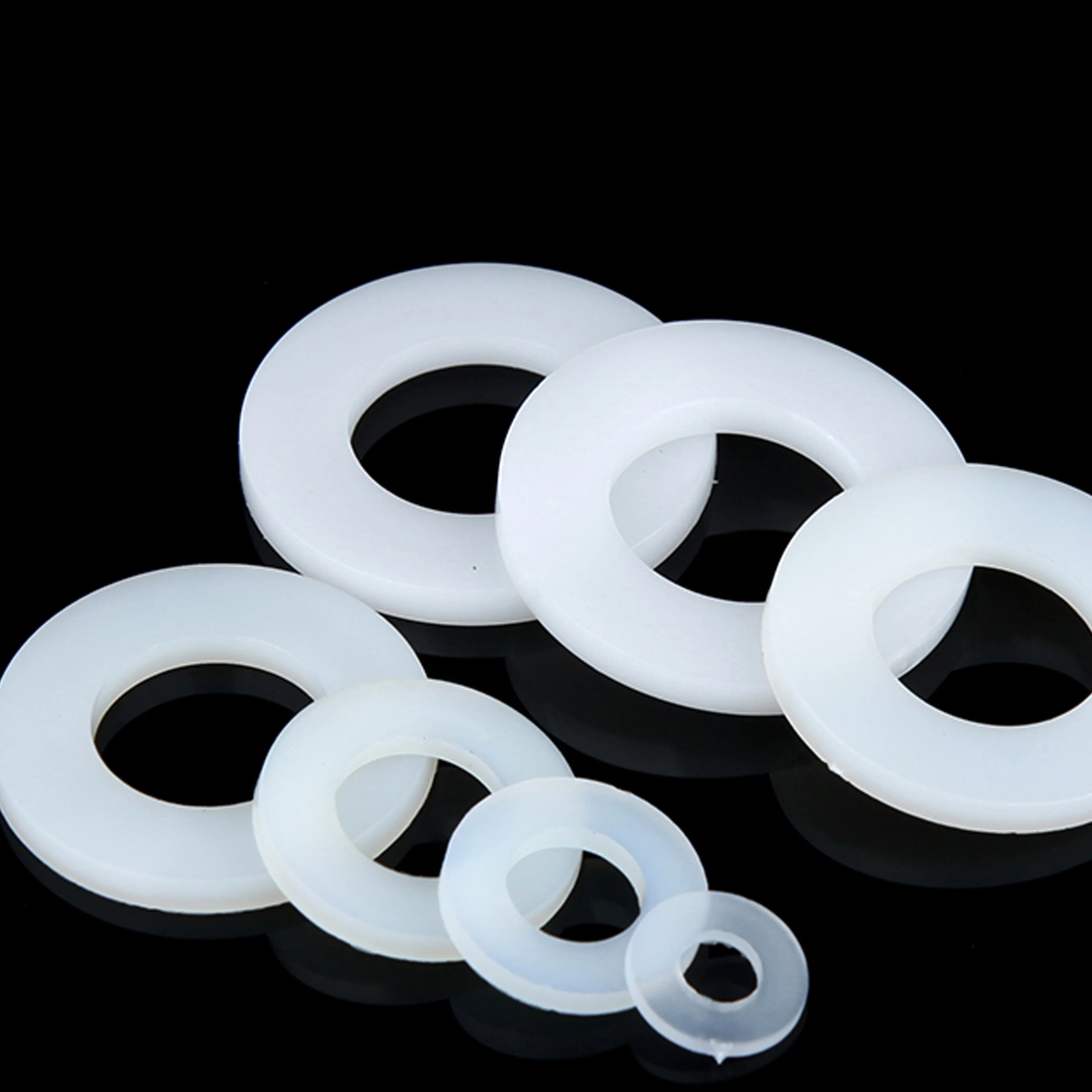 2mm 3mm 4mm 5mm Plastic Plain Pallet Shims Nylon White Flat Round Tent Washers Bushing Plastic Washer