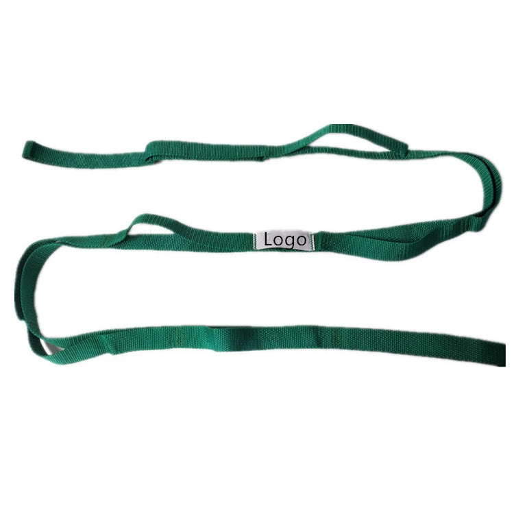 Wholesale 2.5x190cm Green Flexible Elastic PP Yoga Strap Band with 10 Loops Exercise Stretch Strap for Sports & Entertainment
