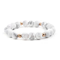 DIY Gemstone JewelryReal Natural Stone Bracelets for Women Simple Elastic Round Beads Bracelet Gift