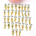 Crystal Diamond Bulk Brass Micro Pave Wholesale Bail Pinch Clip Connector Pendant Clasp for Necklace Stone