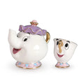 Creative Beauty and the Beast Teapot Ceramic 3d Emboss Mug Teapot Set