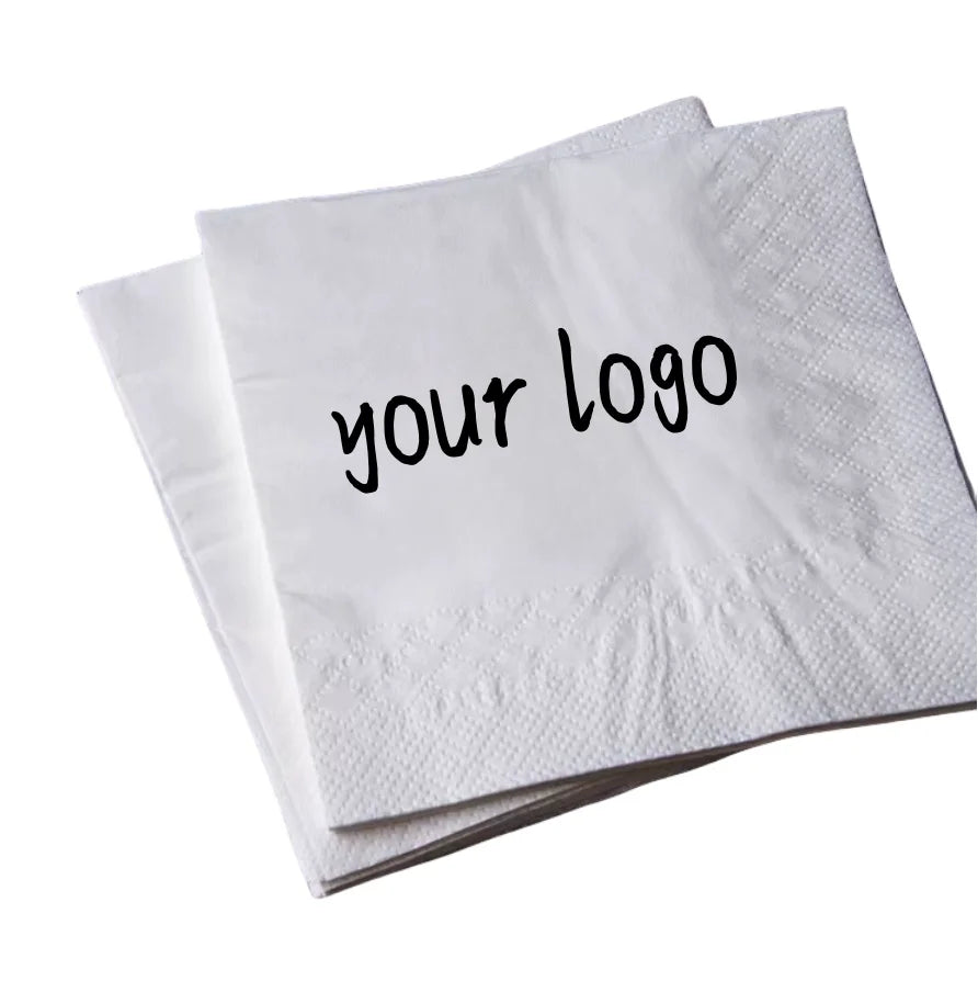 Custom Printed Paper 2 Ply White Tissue Napkins Mini Eco-Friendly Wedding Tissue Paper With Your logo