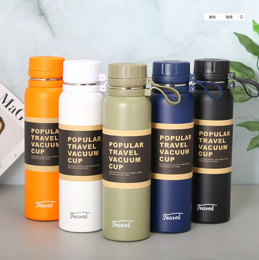 Hot Sale Large  Capacity Eco Friendly Double-wall  Camping  Thermos Vacuum Flasks Insulated Stainless Steel Sports Bottle