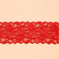Wonderful Garment Embellishment Floral Red 8cm Lace Trim 10yard