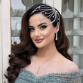 Handmade Bridal Wedding Hair Accessories Leaves Hair Jewelry Wedding Headpiece Party Rhinestone Headband Hair Comb