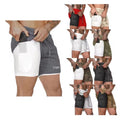 Blank Custom Logo 2 in 1 Lined Athletic Sports Shorts Mesh Jogger Mens Running Shorts