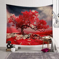 Custom Natural Forest Landscape Printed Hippie Polyester Wall Hanging Bohemian Tapestry
