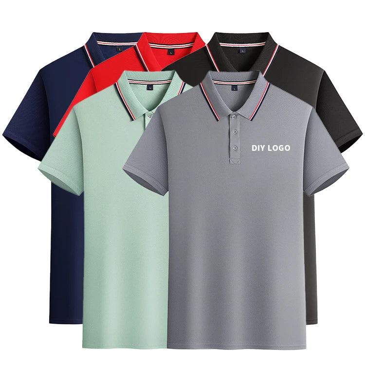 Hot Sale Clothing Manufacturer Polo Tee Shirts for Man Custom Logo 100%polyester Moisture Wicking Polo Shirt