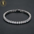 Fashionable Men Women Jewelry White Gold Brass Prong 5mm AAAAA CZ Diamond Classic Tennis Link Bracelet for Party