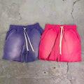 Summer Distressed French Terry Biker Sweat Washed Shorts Mens Shorts Unisex Running Cotton Basketball Custom Acid Wash Shorts