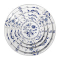 Wholesale Good Quality Blue Ceramic Charger Dinner Platter Set Vintage Breakable Sushi Plates for Catering Services