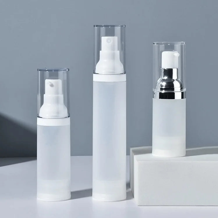 Wholesale Skincare Serum Cosmetic Packaging 20ml 30ml 50ml Empty Frosted Matte Plastic Airless Pump Spray Bottle