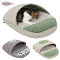 Winter Self-Warming Beds for Cats Unique Print Cat Sack Bag with Comfortable Pillow