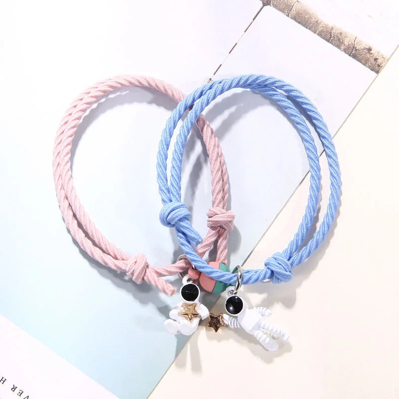 Elastic Fashion Astronaut Magnetic Bracelet Hairband Jewelry for Kids 2pcs/set HB002