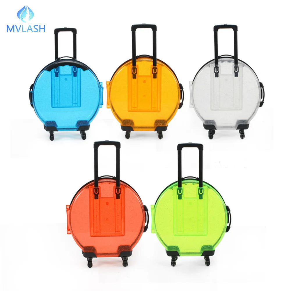 Wholesale Mini Rounded/Square/Rectangle Plastic Eyelash Case Packaging Box with Private Label Eye Makeup Vendor in Stock