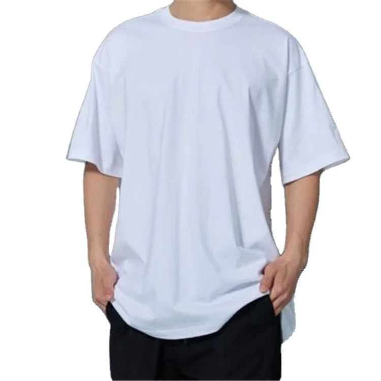 Drop Shoulder Plain Color Custom Logo American Size Men Oversized T Shirt MegaBDM