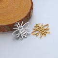 Customized Stainless Steel Hollow-out Bee Pendant DIY Personality Flying Insect Jewelry Pendant Charms (SZ109)