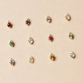 Gemnel 2022 Minimalist Sterling Silver Jewelry Custom Gemstone Birthstone Stud Earrings