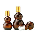10mL 20mL 30mL 50mL 100mL Avoid Light Double Gourd-shaped Glass Essential Oil Bottles with Ball Bearing for Daily Life