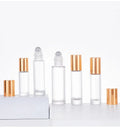For MUB 8ml Round Glass Roller Bottles Mini Empty Essential Oil with Aluminum Cover Roll on Sealing Type