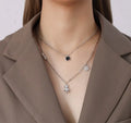 Women Long 18K Gold Plated Stainless Steel Round Charm Cute Bear Pendant Necklace