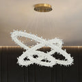 Gypsophila Starry Round Star Shape Indoor Decorative Modern High Clear Crystal Living Room Chandelier Lighting Pendant Lamp
