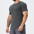 Spring/Summer Men's Sports Fitness Muscle Slimming Short Sleeve Training Outdoor Basketball Running Seamless T-shirt