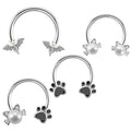 16G Septum Rings Surgical Steel Septum Jewelry Hinged Nose Rings Hoop CZ Horseshoe Cartilage Earrings Hoop Helix Tragus