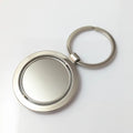Custom Round Shape Epoxy Keychain Metal with Rotating Zinc Alloy Promotional Carabiner & Keychain
