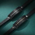 European and American Popularity Carbon Fiber Wristband Jewelry Brands Genuine Leather Bracelet for Men Bangle Gift MegaBDM