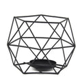 Geometric Metal Wedding Table Candle Holder with Hollow Design for Event Centerpieces in Gold Black and Rose Gold