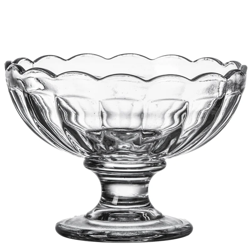Engraved Sundae Glass Tea Cup & Saucer for Serving and Enjoying Your Favourite Beverages