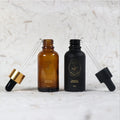 15/30/60/120ml Frosted Black Amber Beard Oil Essential Oil Bottle clear Color Frosted Black Shaped Glass Dropper Bottle