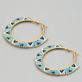 Simple Bohemian South American National Style Geometric Miyuki Seed Beads Handmade Beaded Bead Hoop Earring