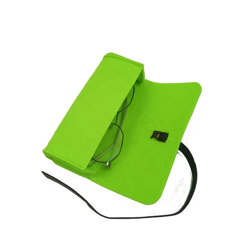 Durable Eco-Friendly Polyester Glasses Pouch Reusable and Portable Sunglasses Case with Simple Style Special Purpose Felt Bag