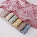 Turkish Luxury Heavy Work Embroidery Occassion Hijabs Foulard Musulman Femmes Pink Sequined Party Hijab