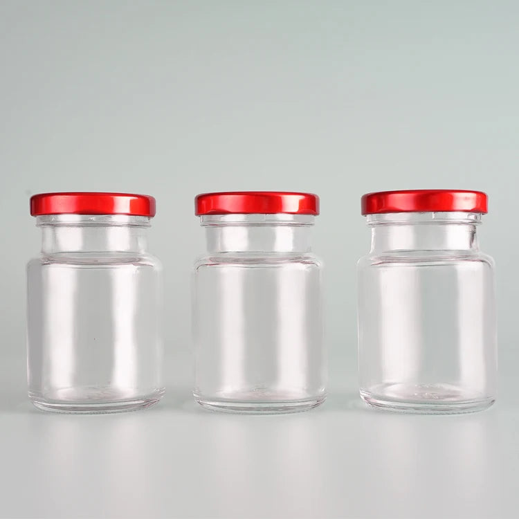 100ml 150ml Round Bird Nest Glass Jar Easy Open Lid Jam Jar Honey Glass Preserves Food Storage Cylinder Bird Nest Bottle